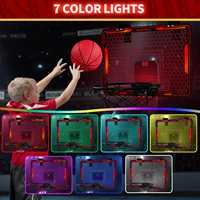 Remote Control Mini Basketball Hoop with Electronic Scoreboard 3 Modes, Foldable Basketball Hoop, Basketball Toys Gift for Kids 2