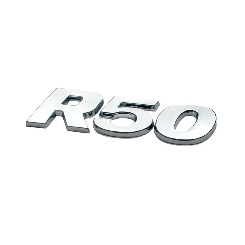 플라스틱 소재 크롬 색상 로고 R50 Touarey MK1 트렁크 배지 엠블럼