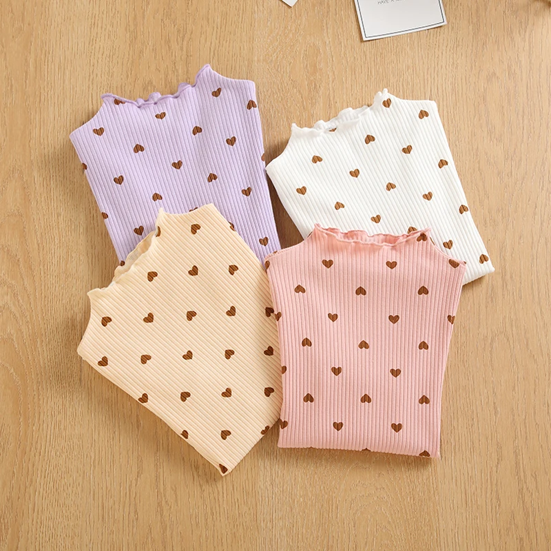 Girls' Base Shirt Spring Clothing 100% Cotton Children'S Long-Sleeved T-Shirt Autumn 1-7 Years Old Kids Casual Top For Home Wear - 6