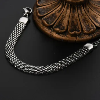 Pulseras de cadena de malla para hombres y mujeres, oro de 18K 1