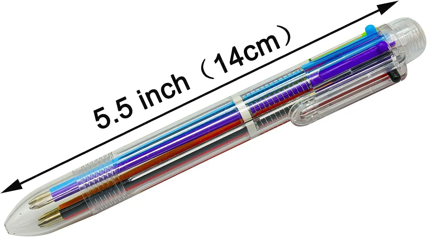 50st Veelkleurige Balpen 6-In-1 Diverse Kleuren Intrekbare Balpen Voor Gladde Schrijfwaren