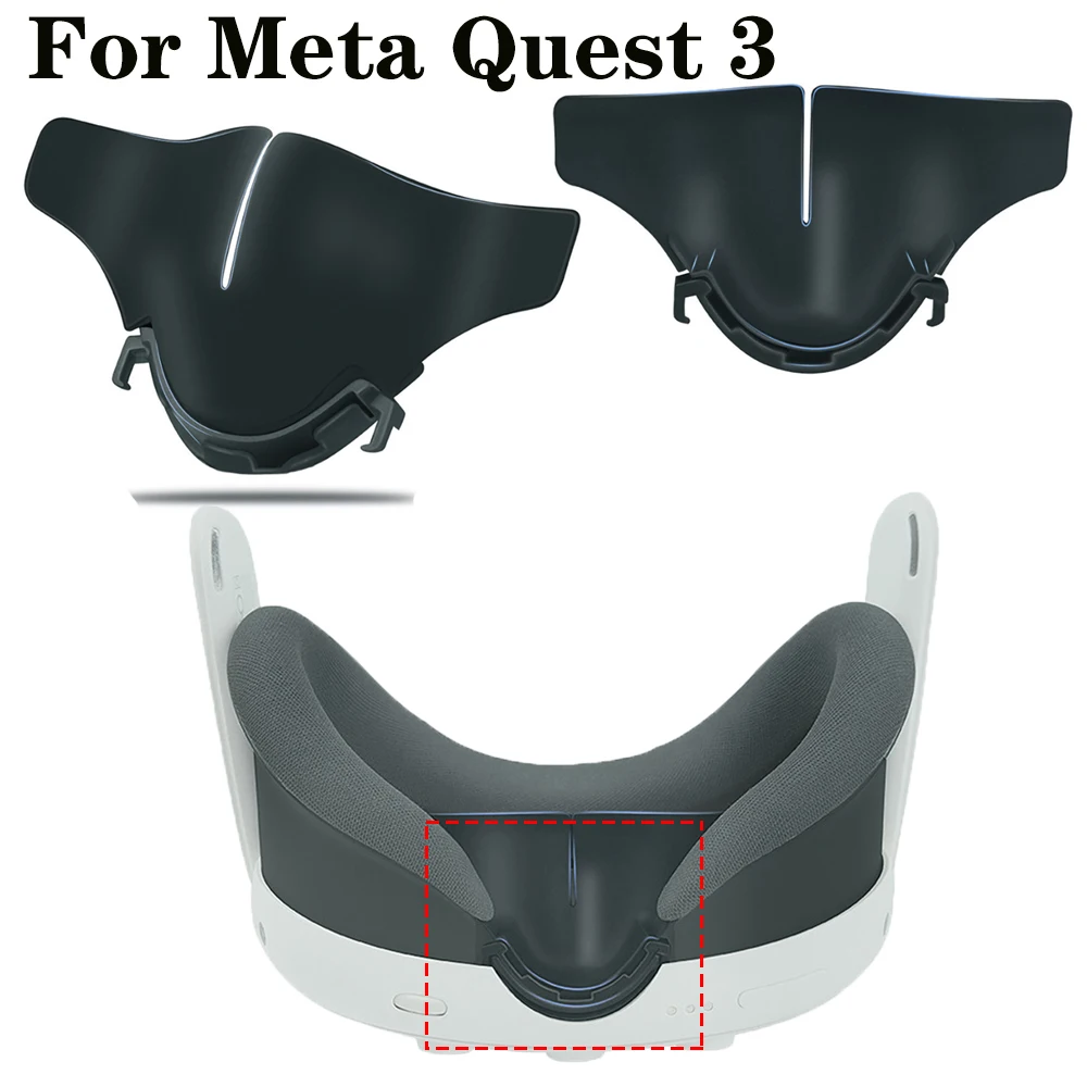 

Blackout Nose Pad for Quest 3 VR Accessories Blackout Light Blocking Immersion Silicone Pad for Meta Quest 3 VR Upgrade Parts