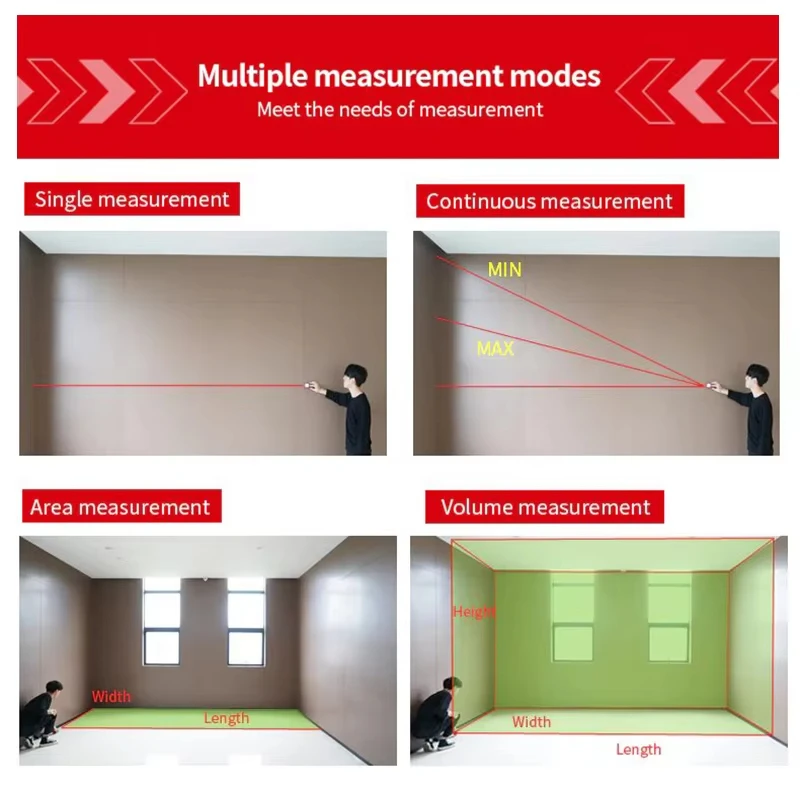 Laser Rangefinder Distance Meter UNI-T Laser Rangefinder LM50A LM70A LM100A LM120A Laser Distance Meter Digital Range Finder Tape Measure