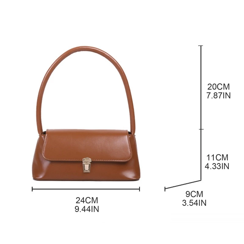 Women Underarm Bag Vintage PU Leather Ladies Small Shoulder Bags Female Tote Purse Handbags Top Handle Bag