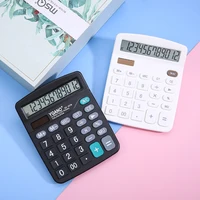 Calculatrice électronique à 12 chiffres, calculatrice solaire, double alimentation, pour la maison, le bureau, l'école, outils de comptabilité financière 5