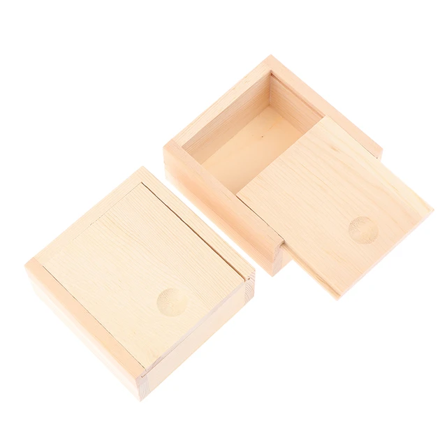 Wooden Box With Slide Lid