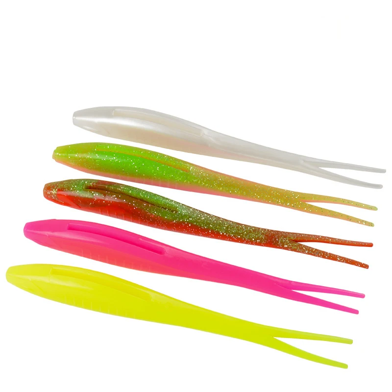 3Pcs Floating TPR Soft Bait 17cm 16g V-shape Split Tail Swimbait Worm Artificial Silicone Rock Shiner Fishing Lures