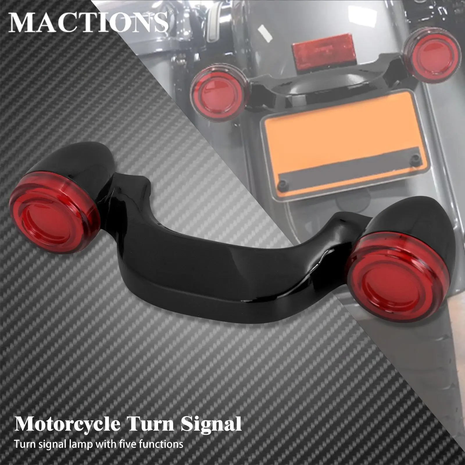 Motorcycle Red Led Rear Turn Signal Brake Light Bar Lamp For Harley