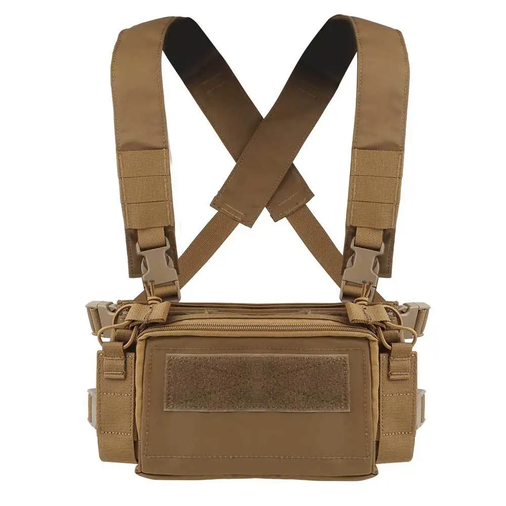 Tactical CRX Vest - Airsoft Chest Rig With Ammo Pouches For Rifle & Pistol Magazines