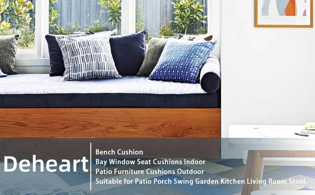 Custom Size Bay Window Seat Cushions High-density Sponge Pad