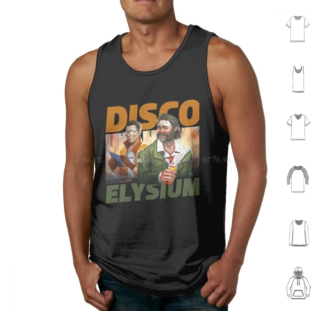 Discoteca Elysium Canotte Stampa Cotone Discoteca Elysium Kim Kitsuragi Elysium Gioco Discoteca Zaum Harry Du Bois Rpg Videogioco