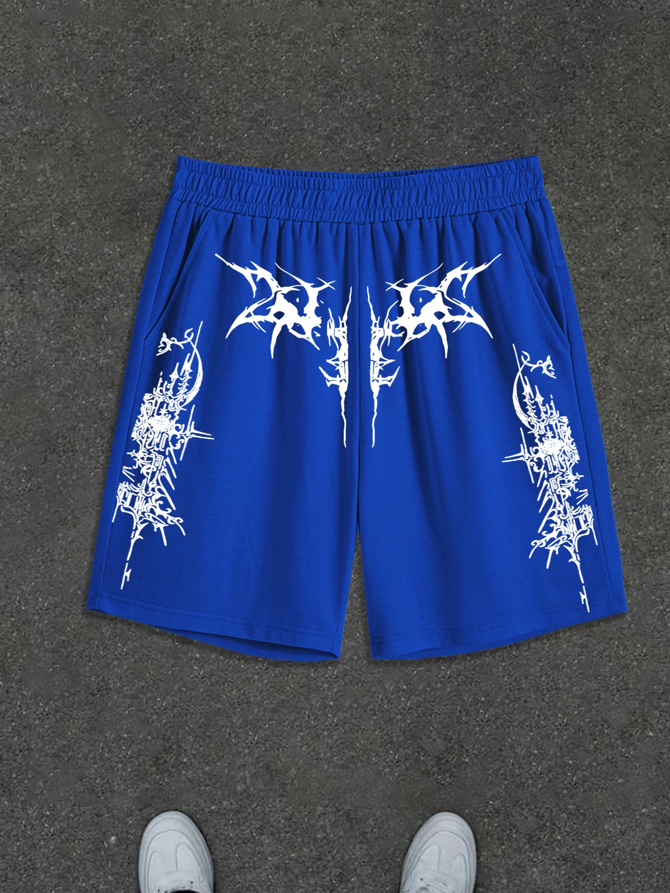 Men's Summer High-Street Style Printed Knit Shorts: Casual, Sporty, and Streetwear Shorts