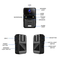SJCAM A50 Body Camera 4K 30FPS IP65 Waterproof Night Vision Wearable Body-Worn Camera Action Camera Portable Touch Screen 2