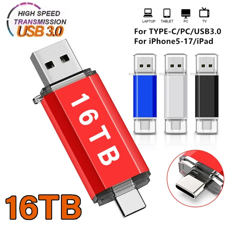 รูปสินค้า แฟลชไดรฟ์ OTG USB 3.0 16TB สำหรับมือถือและแท็บเล็ต