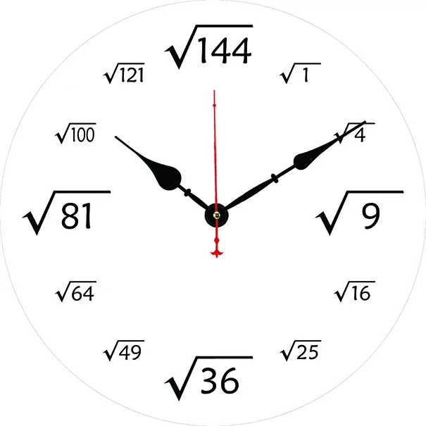Mathematical Formulas Wall Clock Modern Design Color:22-1600;Sheet Size:16inch(40CM)