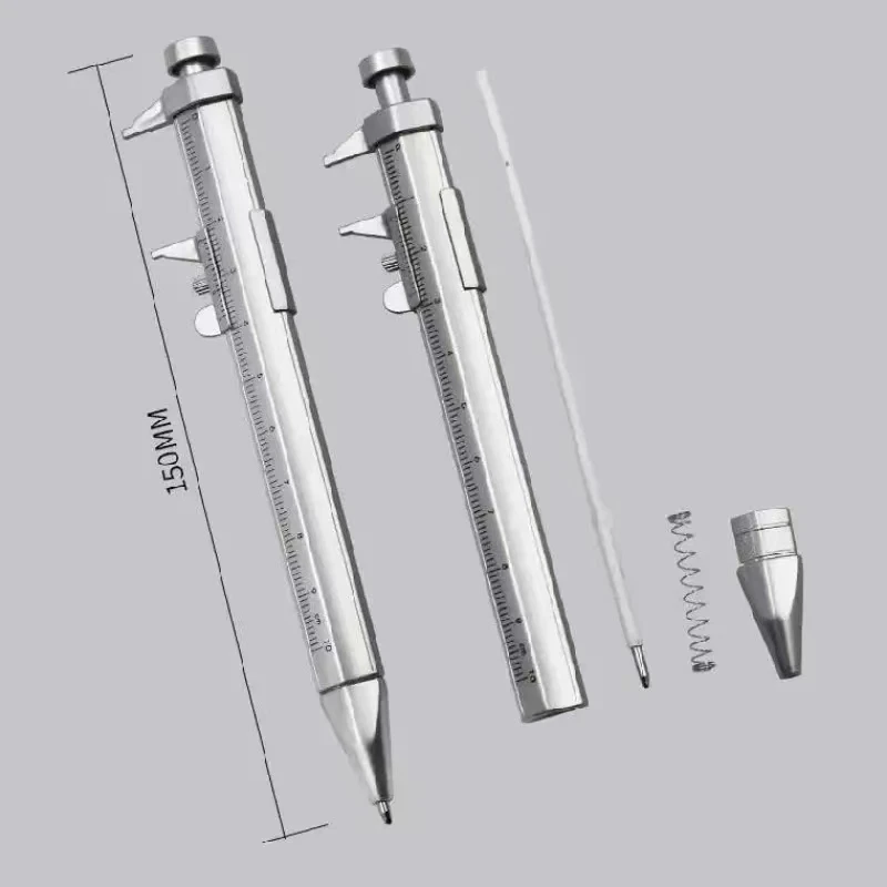 3PCS Caliper Pen Vernier Caliper Roller Ball-Point 1mm Plastic Student Stationery Gift Vernier Measuring Tools 0-100mm