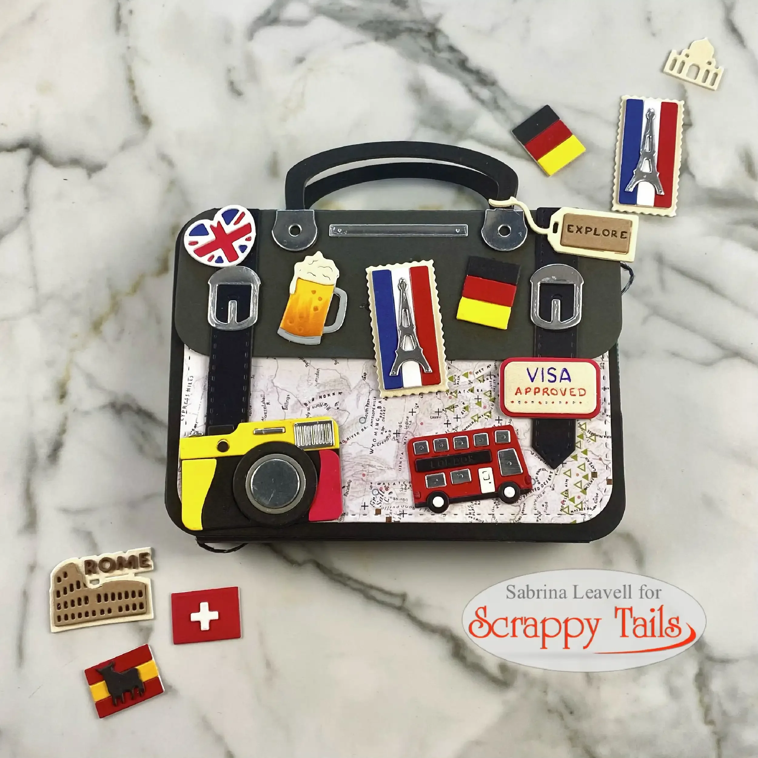 여행 가방 배지 여행 필수품 스탬프 및 다이 스텐실 신상품 2026 스크랩북 다이어리 장식 스텐실 엠보싱 2026