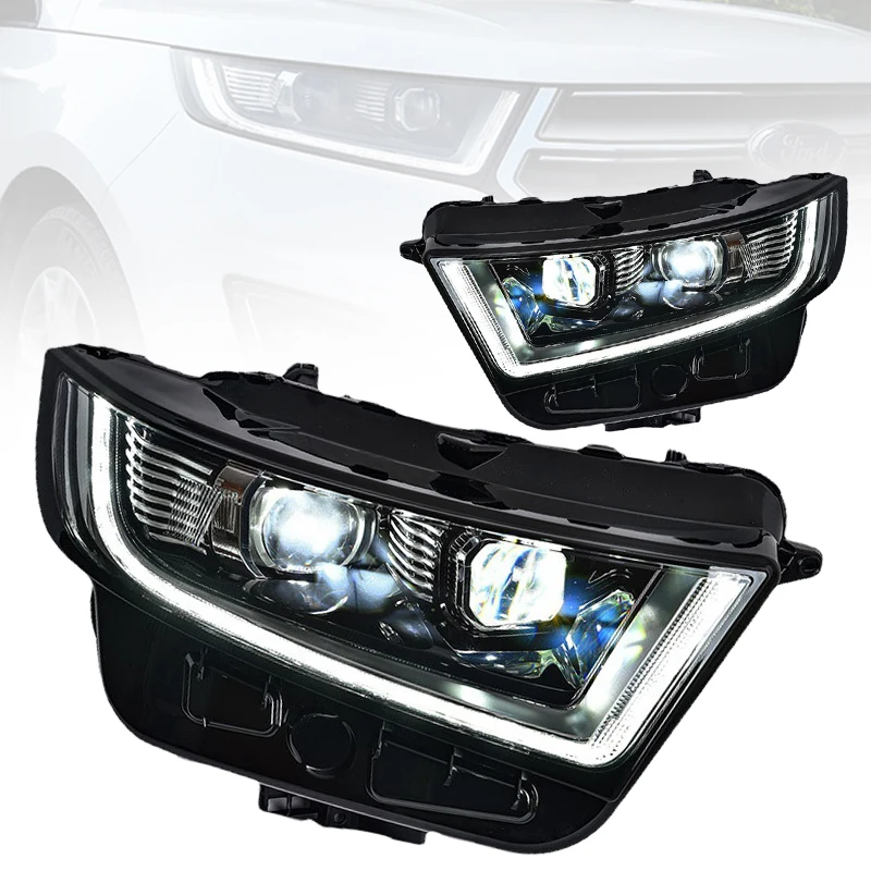 

LED auto headlights car lamps headlamp for Ford Edge 2015 2016 2017 2018 HID xenon head light plug and play