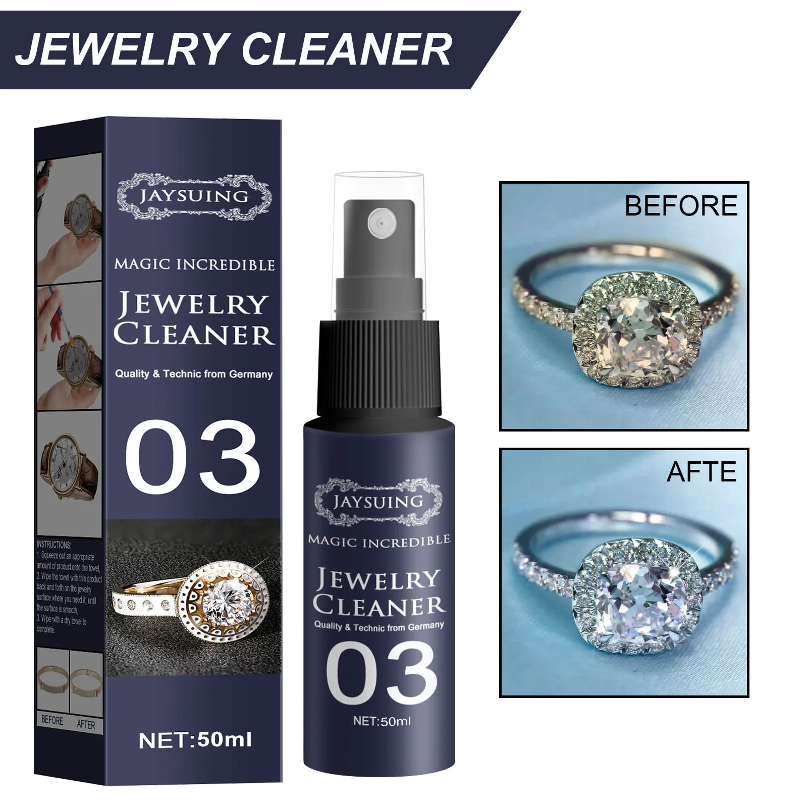 Jewelry Cleaning Solution Home Jewelry Cleaner Tarnish Remover 50ml/30ml Cleaner Aliexpress