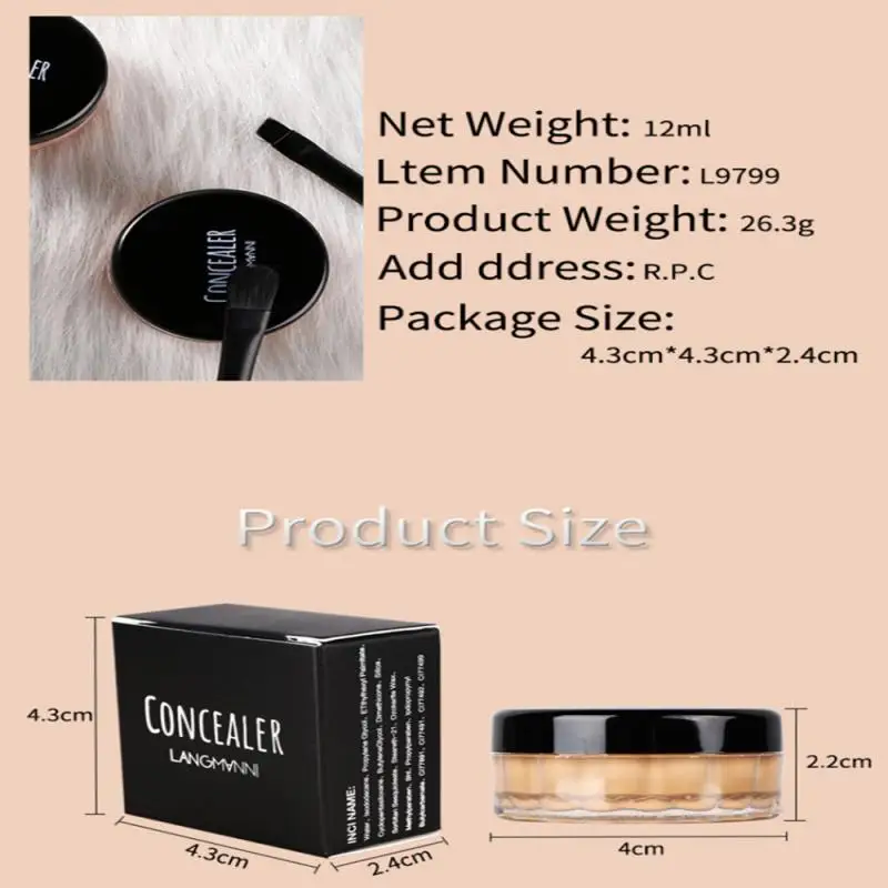 Face Concealer Cream Liquid Full Cover Dark Circles Acne Contour Concealing Cream Lasting Waterproof Foundation Makeup Cosmetics 5