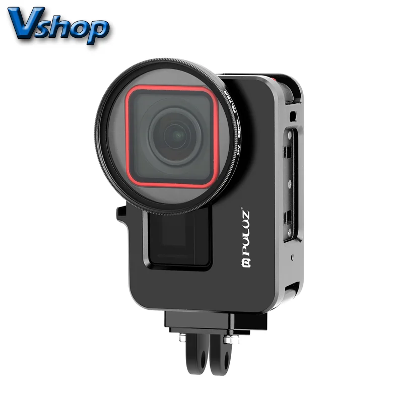 Insta360 Ace Pro / Ace PULUZ용 금속 토끼 케이지 어댑터 프레임, 52mm UV 필터 및 어댑터 링 포함