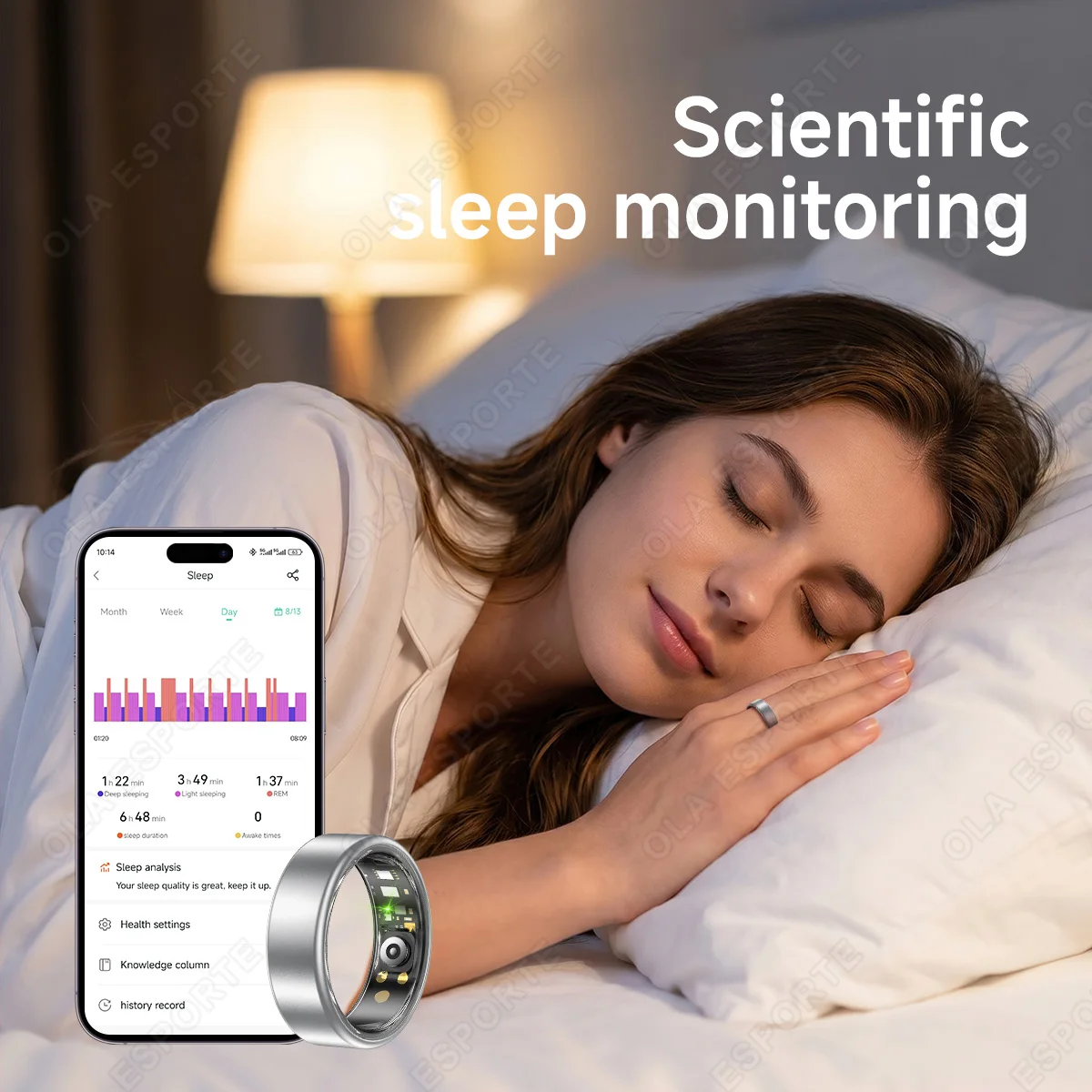 2026 New Smart Ring with Charging Case Fitness Sports Health Monitoring Sleep Long Battery Life Fashion Smart Ring For Men Women - 6