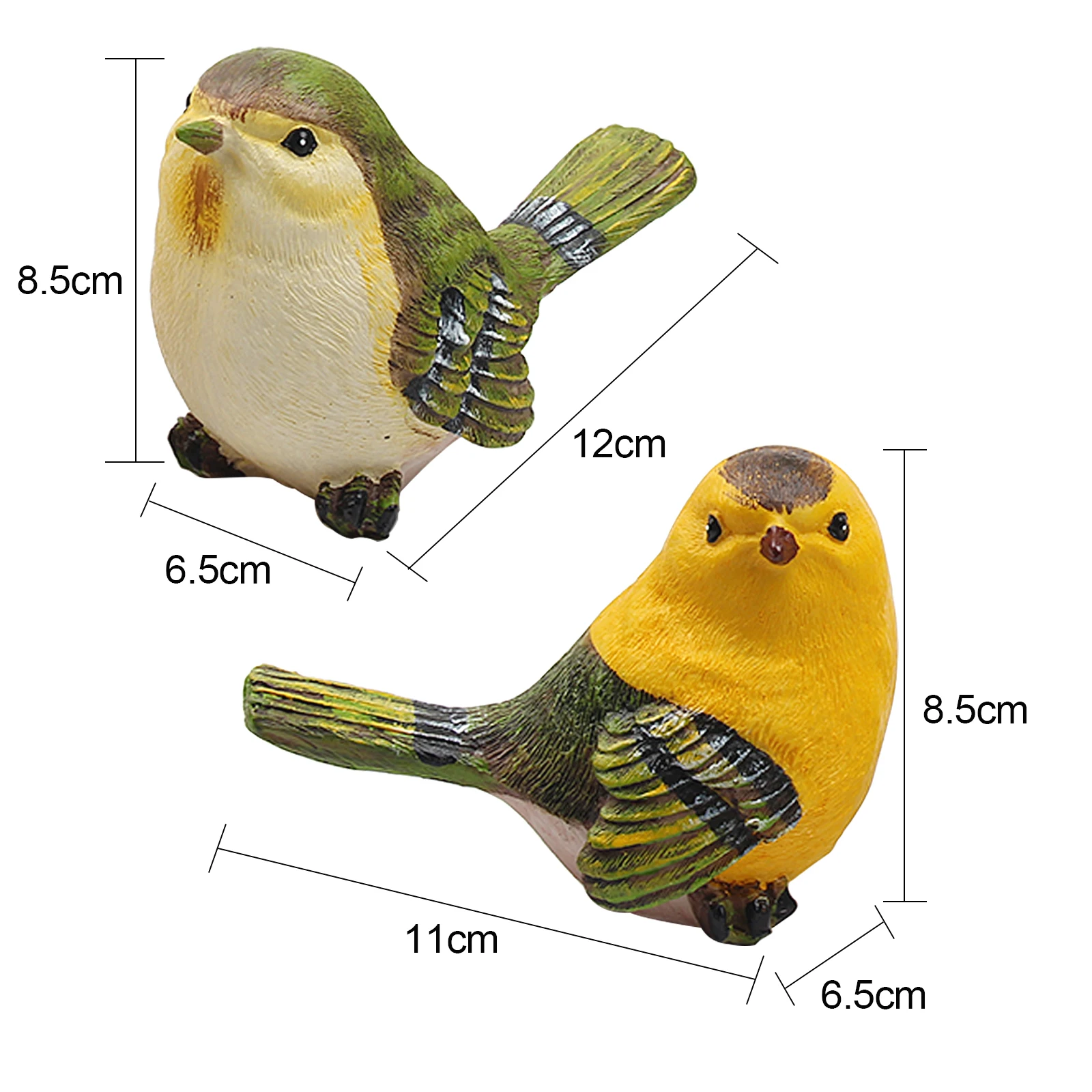 

Украшение для сада, патио, вилла, балкон, садоводство, милая имитация птицы, полимерные животные, украшения, поделки, 2 шт.