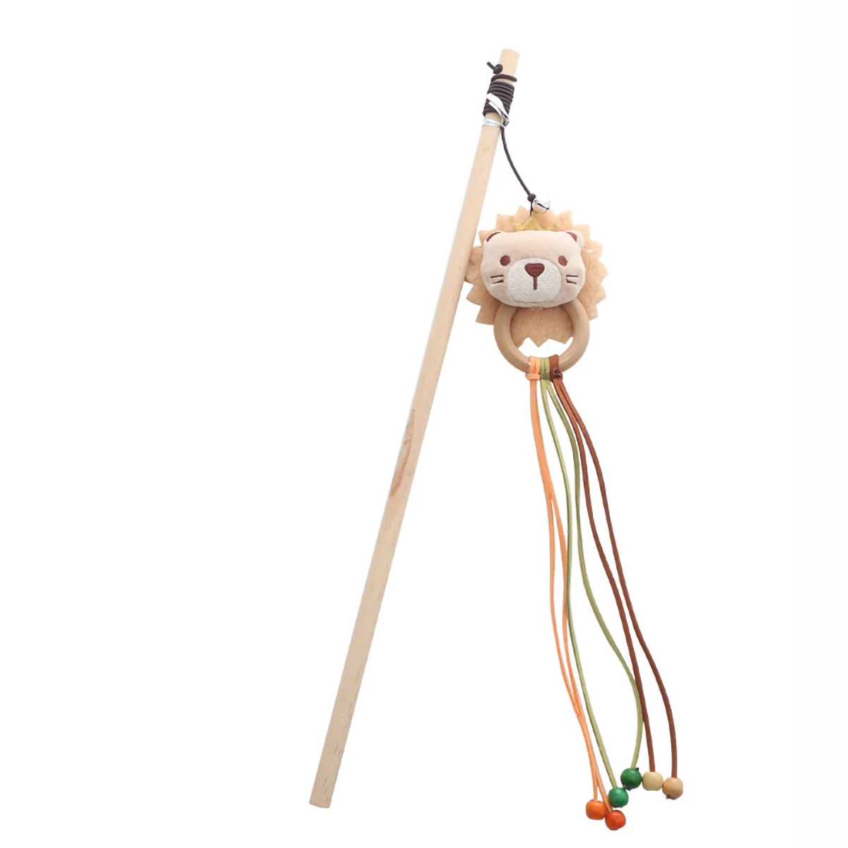 1pc-Interactive cat wand with bells, cartoon animals, and wands - providing exercise and playtime fun for your cat-random color
