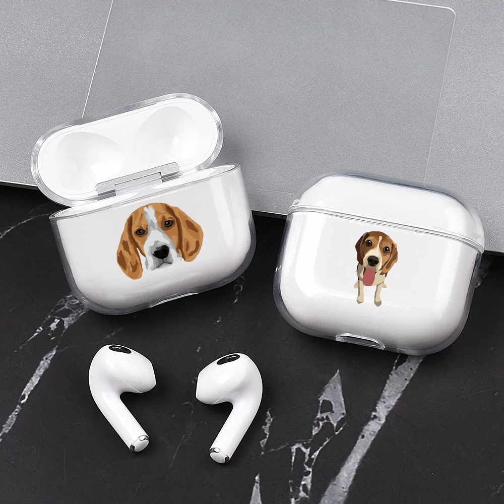 Clear Beagle Cute Dog Airpod Custodie 3 Per 2 1 Pro Pods Gen Air Pods Pro Cover Funny Lovely Pet Auricolare Cartoon Box Coque