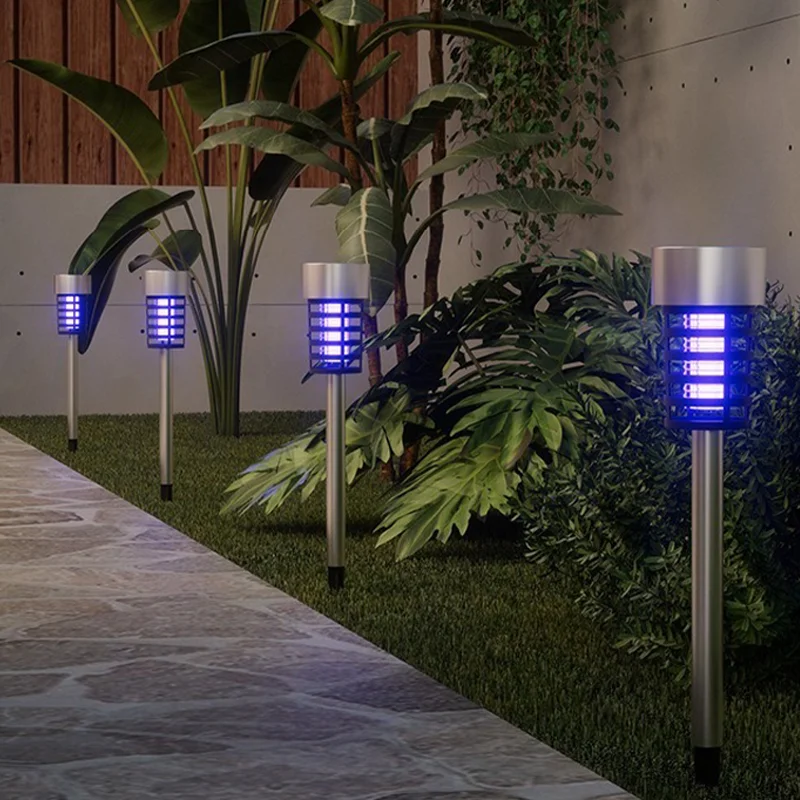 Lámpara Solar Antimosquitos, Impermeable, Eléctrica, Trampa para Moscas UV, para Jardín, Patio, Camping, Control de Insectos