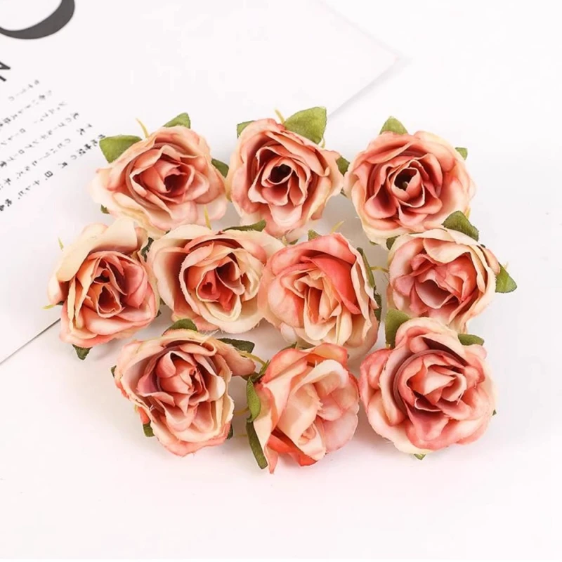 10 Stück künstliche Rosenblüten 3,5 cm gefälschte Blumen für zu Hause Raum dekor Garten Hochzeit Dekoration DIY Handwerk Girlande Geschenke Zubehör – Detail 16