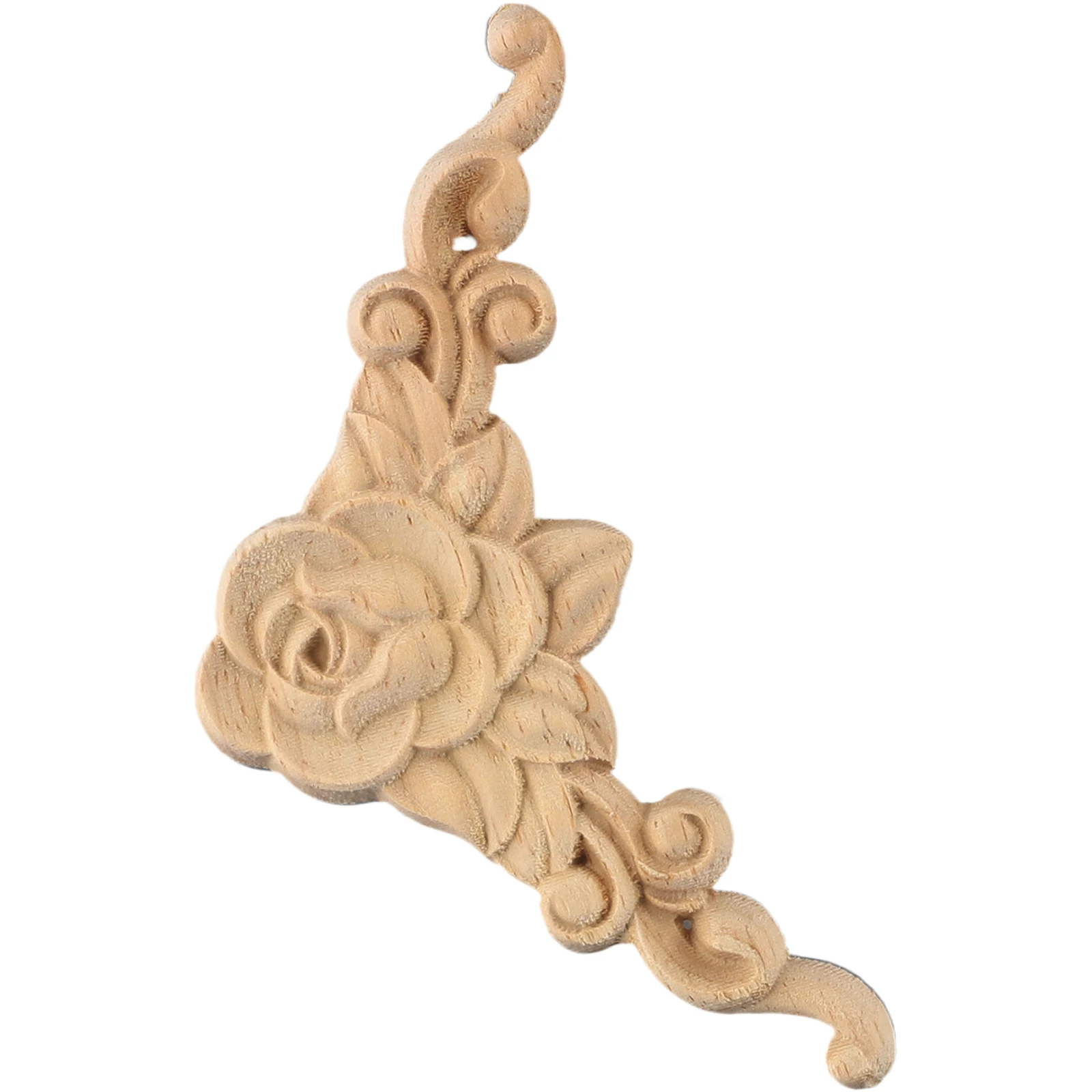 

4pcs European Style Wooden Carved Corner Onlay Applique Furniture Mouldings Decal Frame Wall Door Furniture Woodcarving Decor