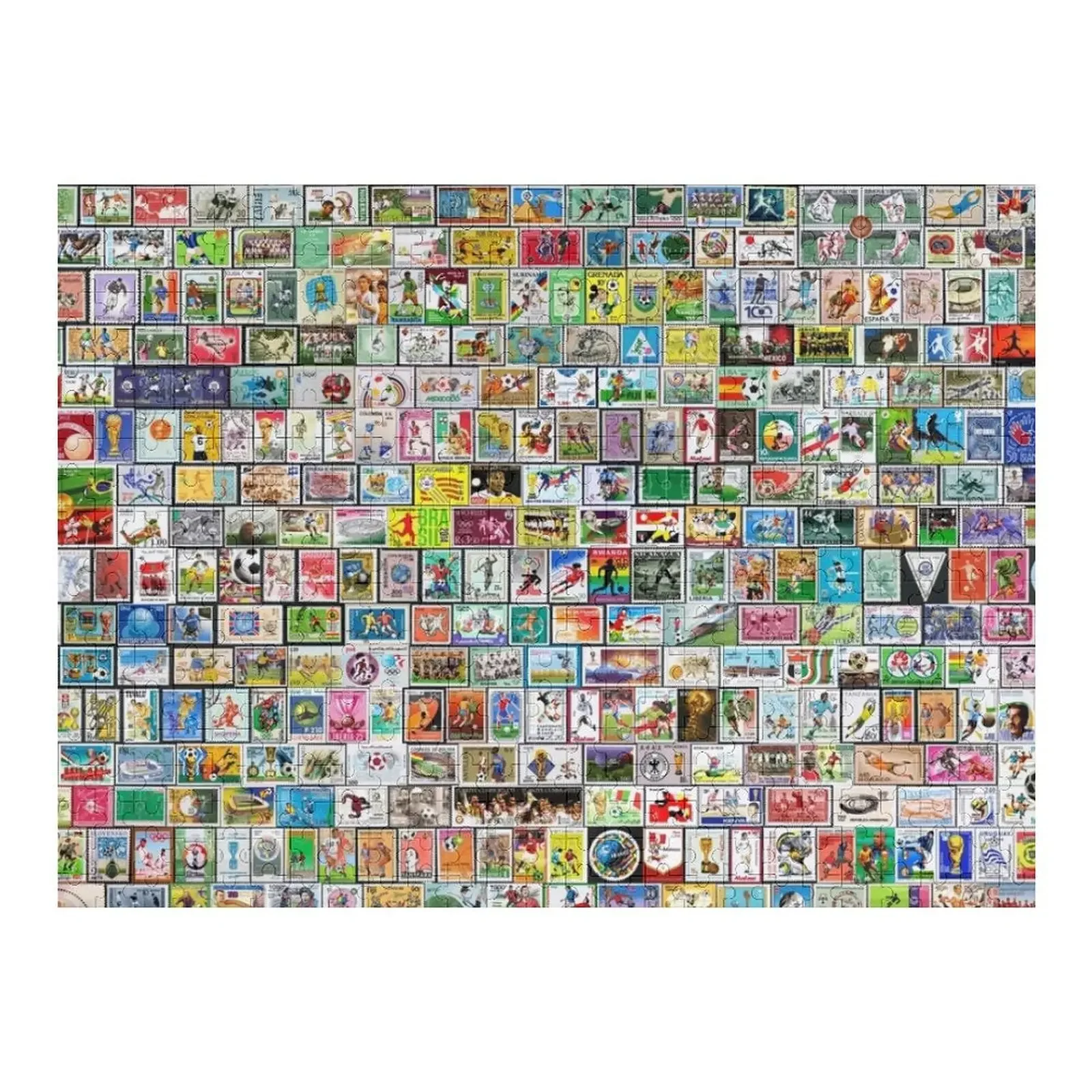 

Soccer Stamps Jigsaw Puzzle Anime With Personalized Photo For Children Customized Photo Baby Toy Puzzle