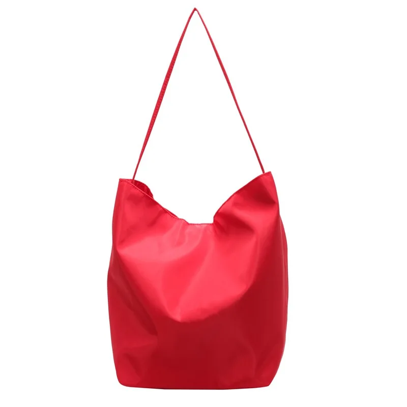 Borsa a tracolla minimalista e casual, borsa da donna a grande capacità, borsa a secchiello per studentesse, borsa retrò per lo shopping - immagine 5