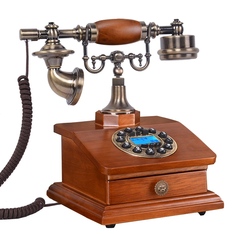 Telefono da tavolo retrò anticato, di lusso, telefono fisso per casa