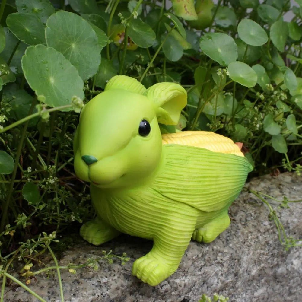 

Пасхальный кролик, декоративная милая фигурка пасхального кролика из смолы, мультяшная модель с кукурузным телом, весеннее праздничное украшение для дома и сада, милое украшение