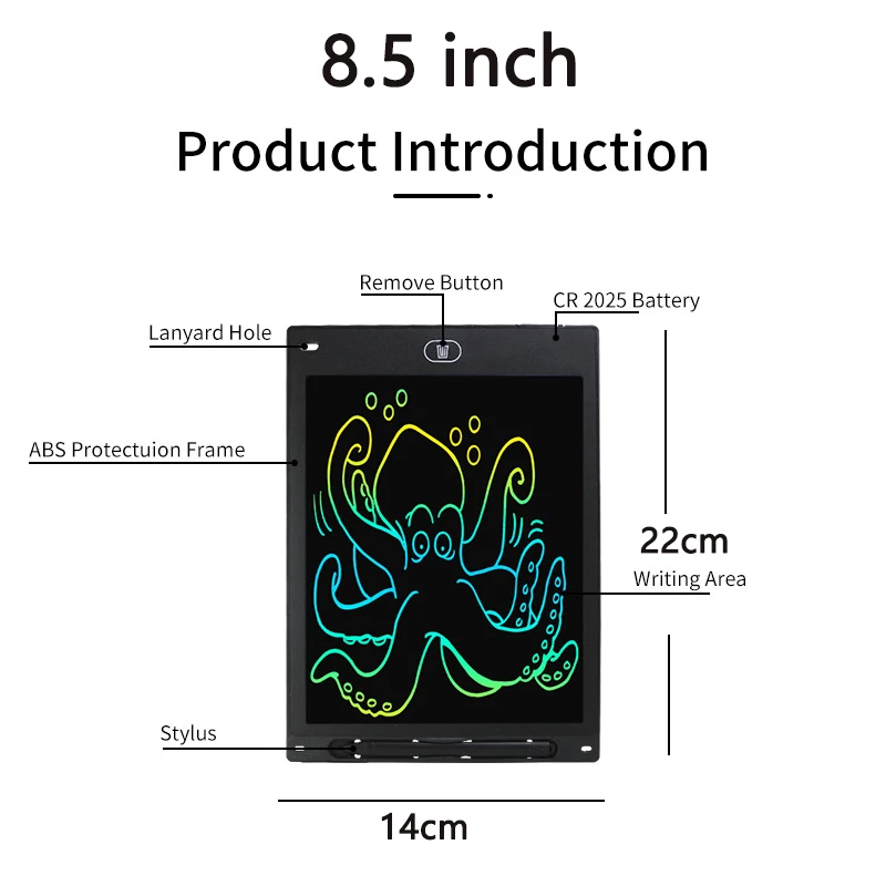 LCD Writing Tablet 8.5 inch Drawing Board Kids Graffiti Sketchpad Handwriting Blackboard Magic Toy Gift