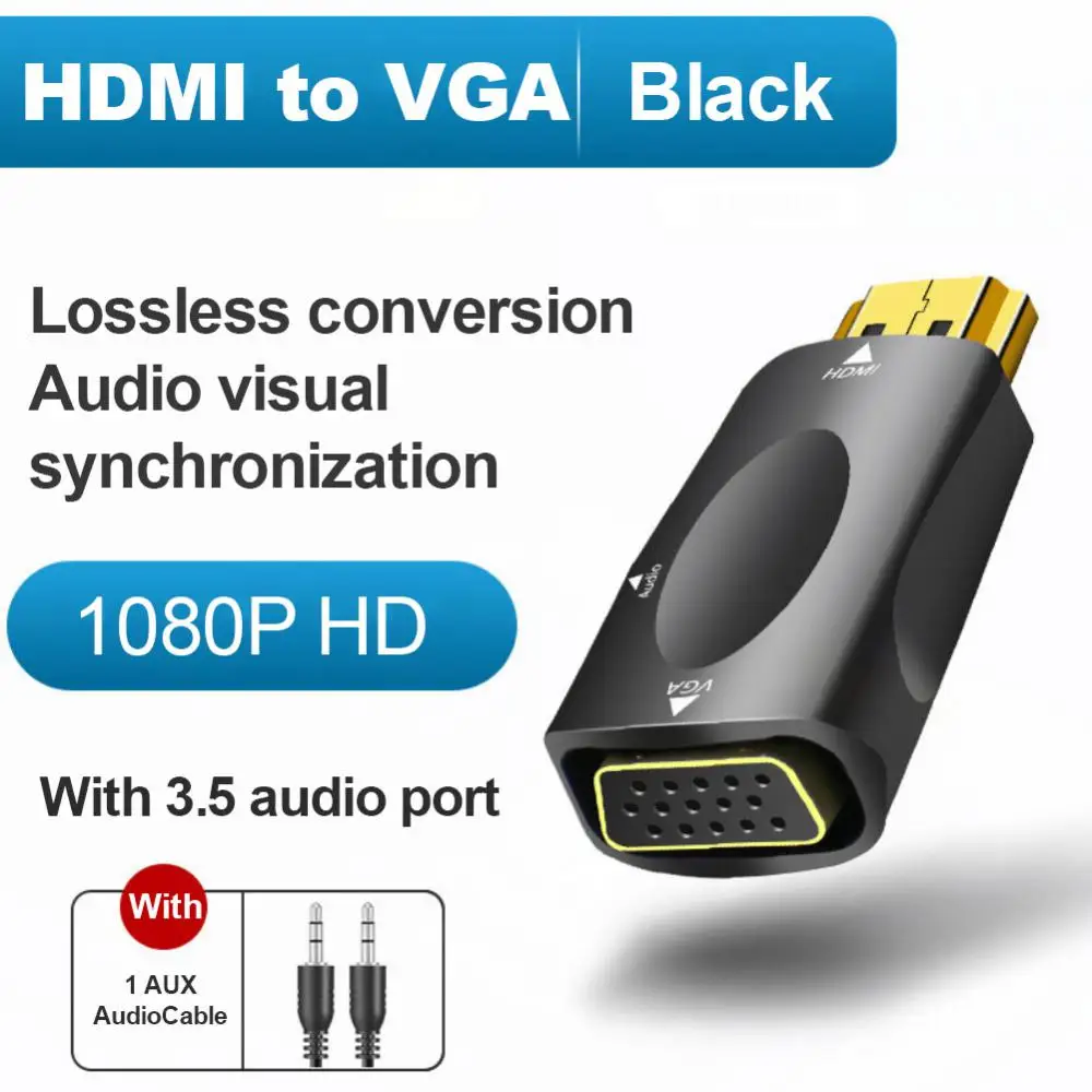 RYRA-HDMI-VGA ̺ ȯ ȣȯ, - ȯ , 3.5 Mm   HD 1080P, PC Ʈ º 