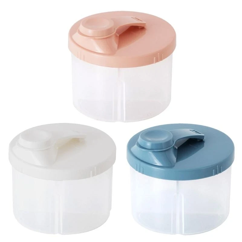 Milk Powder Storage Box 4 Compartments Newborn Milk Powder Formula Dispenser Portable Reusable Baby Storage Box Snacks Cups