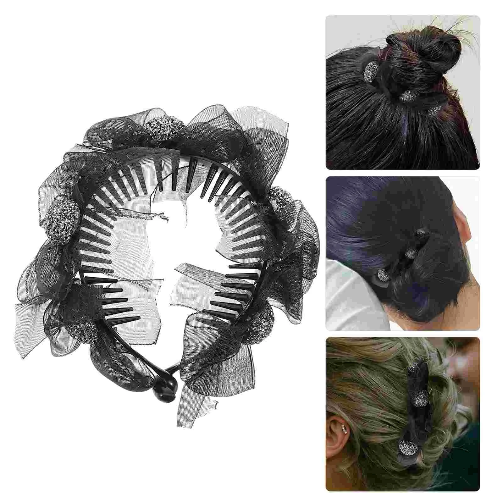 

High Ponytail Hairpin Claw Clips Large Bow Hairclip Clamps For Women Jaw Fine Bows Barrette Tie