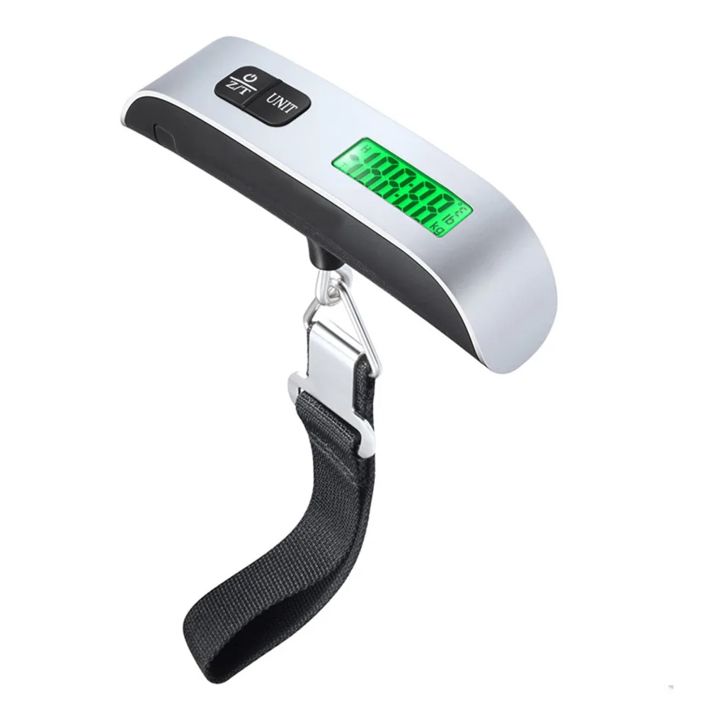 20pcs Portable Scale Digital LCD Display 110lb/50kg Electronic Luggage Hanging Suitcase Travel Weighs Baggage Bag Weight Balance