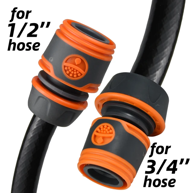 KESLA 2pcs 1/2" 3/4" Garden Hose Adapter 16mm Quick Connector Stop Plug Coupler Joint Water Irrigation Tube Repair Extender 4