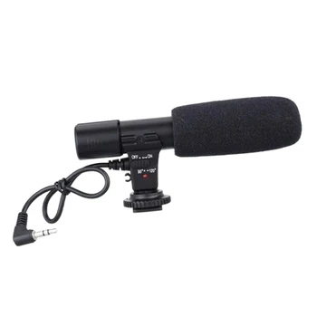 3.5mm Universal Microphone External Stereo Mic For Camcorders Digital Video Camera DSLR Camera Microphone Accessories 3