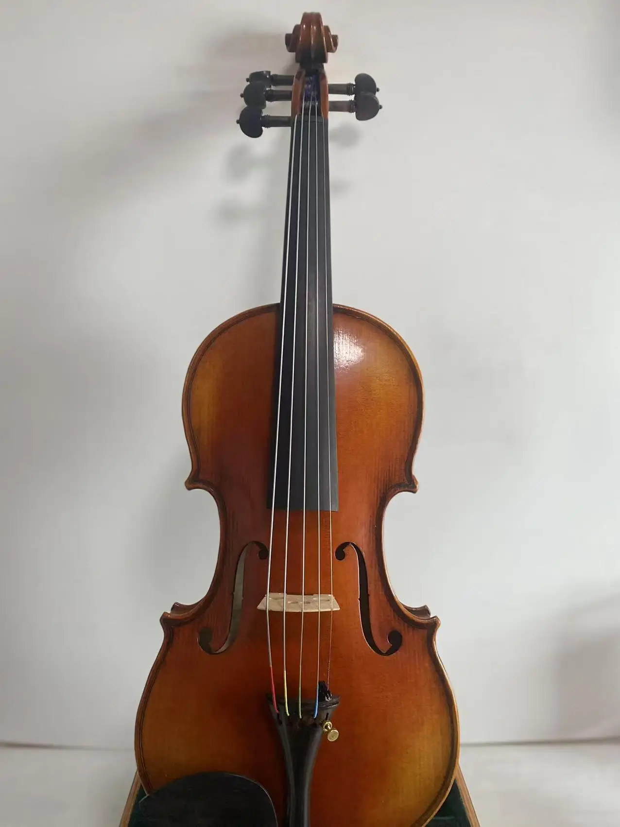 Strad style Master 5 strings violin ,huge and powerful sound flamed maple back