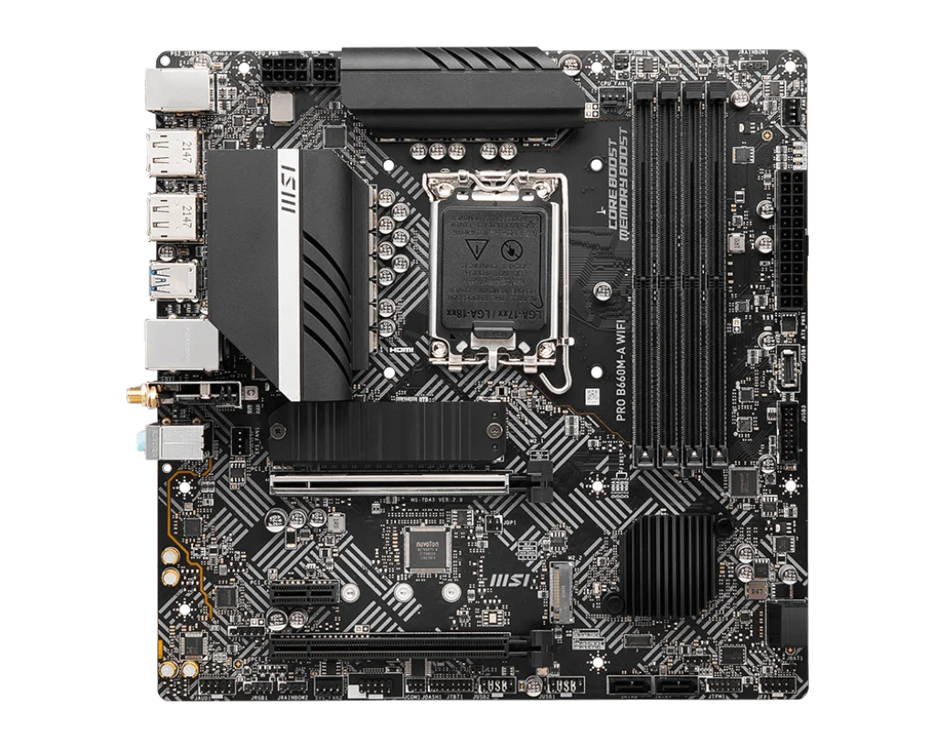 MSI B660 Motherboard PRO B660M-A WIFI Motherboard DDR5 LGA MSI B660 Motherboard PRO B660M-A WIFI Motherboard DDR5 LGA