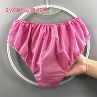 Non Woven Fabric Breathable Disposable Panties for Women Men Business Trips Spa Wash-Free Briefs Menstruation Underwear 2