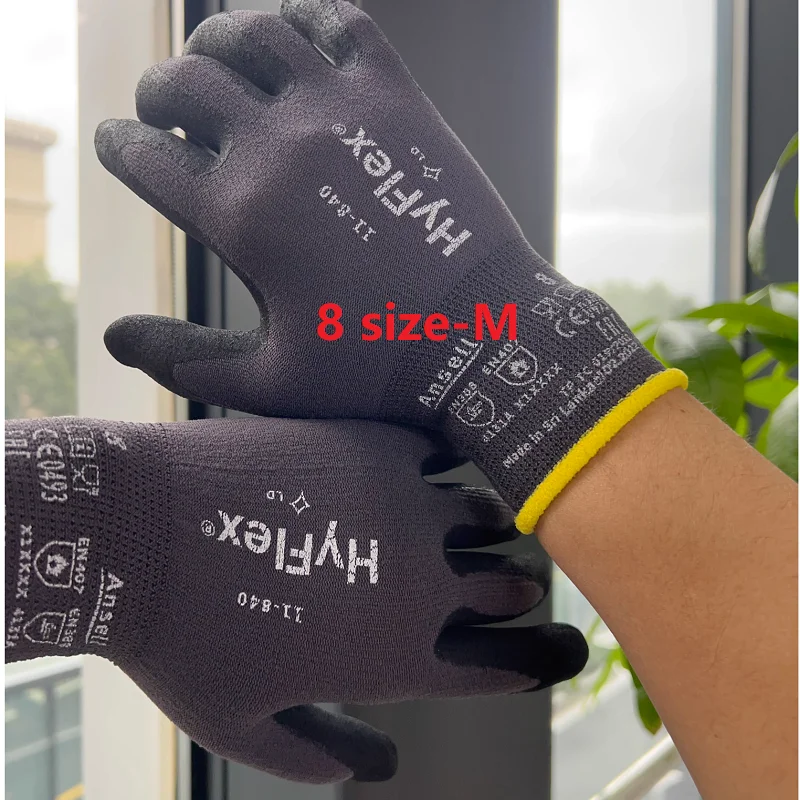 Lot of 12 Pairs Ansell HyFlex 11-800 Foam Nitrile Palm Coated Gloves Size 6 Lot of 12 Pairs Ansell HyFlex 11-800 Foam Nitrile Palm Coated Gloves Size 6