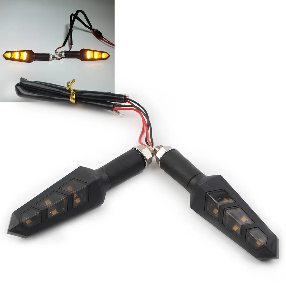 

2Pcs Motorcycle LED Turn Signal Blinker Light Lamp Indicator Scooter Universal For Motocross Scooters E-bikes etc.