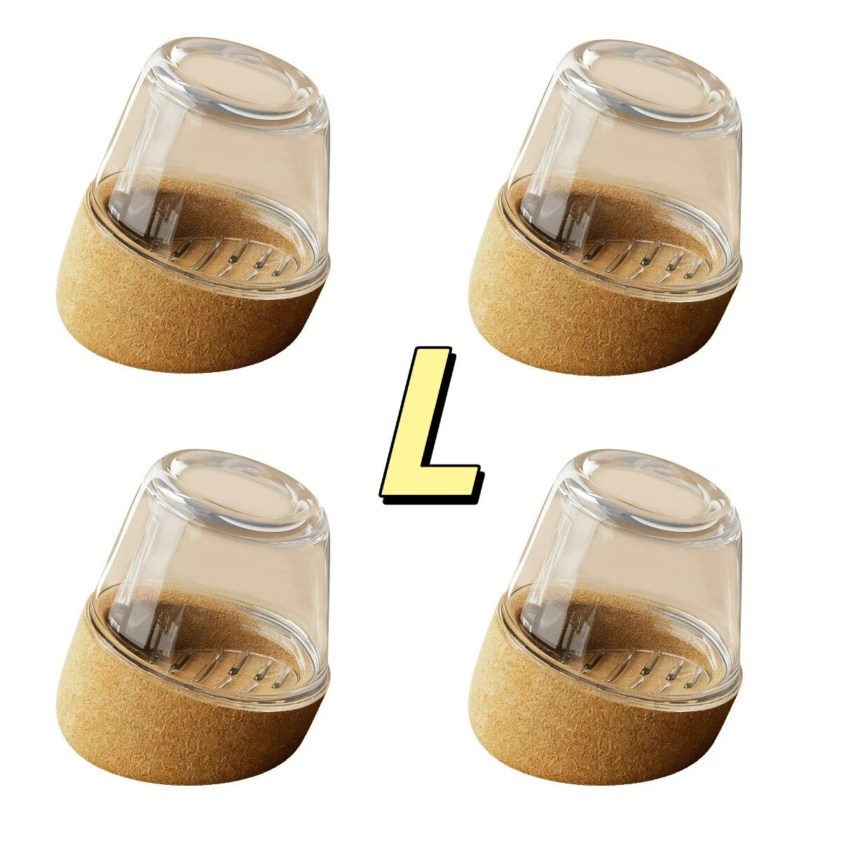 Enhanced Round Chair Leg Caps with Anti-slip Felt Pads for Noise Reduction and Floor Protection