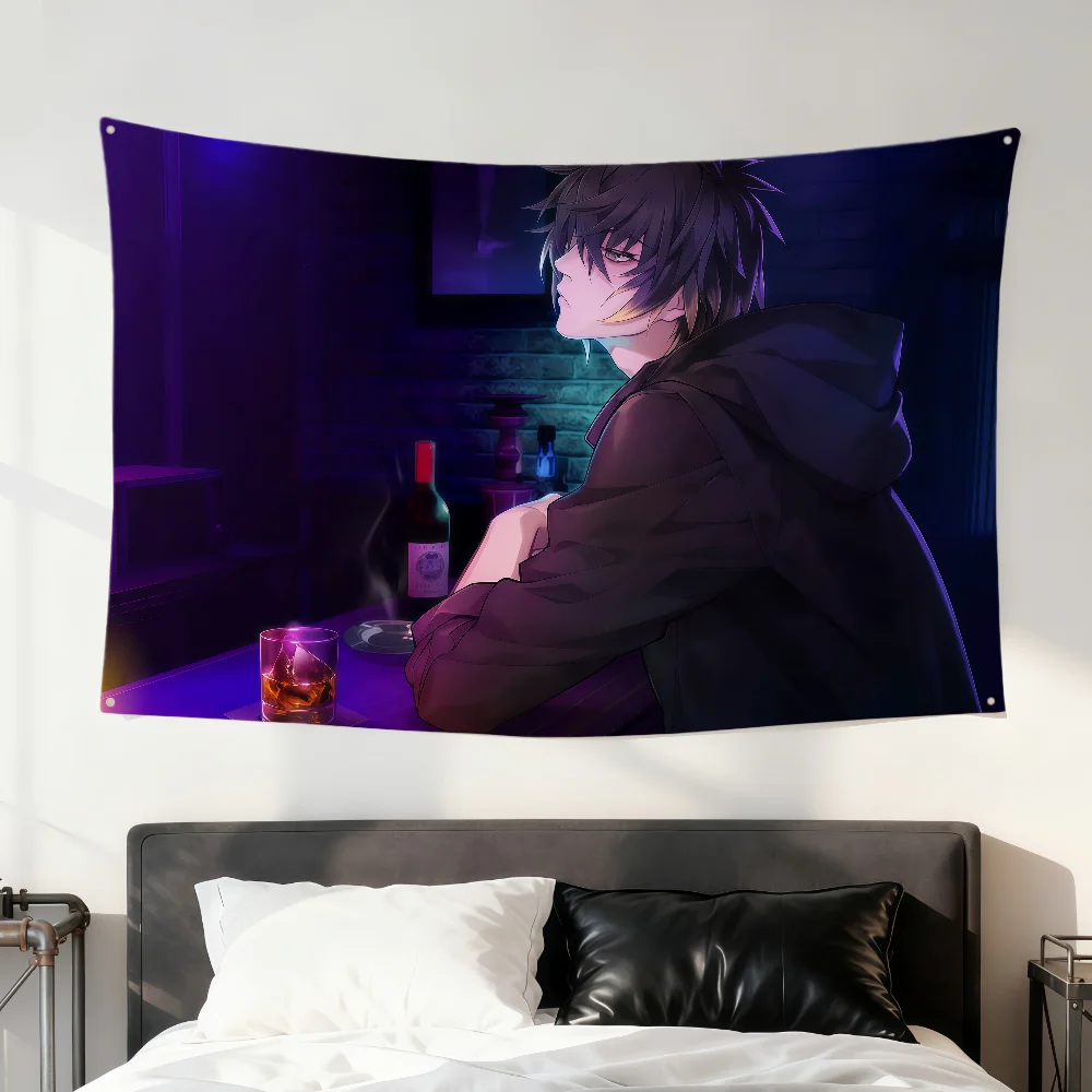Spielkunst Manga Anime Slow Damage Towa Flagge für Zimmer, Wohnheim, Camping, Party, Picknick, Dekoration, Geschenk, Banner, Garage, Wandbehang – Detail 13